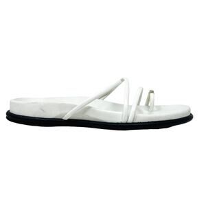 Hilliard & Hanson Monroe Sandal White Casual Summer Flip Flop - 7.5